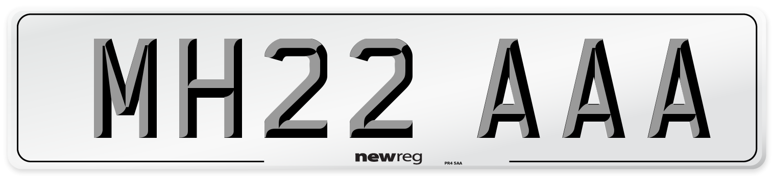 MH22 AAA Number Plate from New Reg